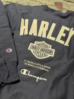 HARLEY-DAVIDSON CHAMPION コラボ スウェット ネイビーのサムネイル