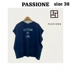 PASSIONE ネイビー Tシャツ サイズ38のサムネイル