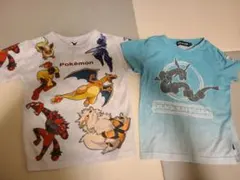 ポケモン 半袖Tシャツ 2枚セット　110サイズ ホワイト、ブルー