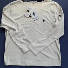 U.S. POLO ASSN. ベージュ七分袖Tシャツ
