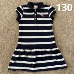 ボーダーワンピース半袖130