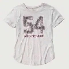 【正規品】アバクロ A&F ロゴTシャツ ライトグレー S