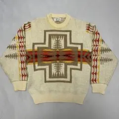 70s Pendleton ウールニット 白タグ ネイティブ ペンドルトン