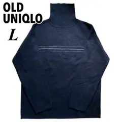 90s 雰囲気抜群！オールドユニクロ 紺タグ タートルネックセーター L