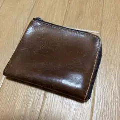 レザー L字ファスナー コインケース ブラウン