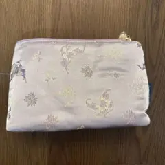 フローラシス　花西子　薄紫色刺繍ポーチ