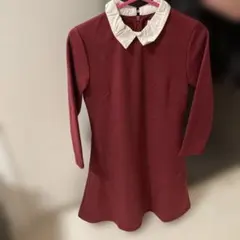 バーガンディ 長袖ワンピース S dazzlin