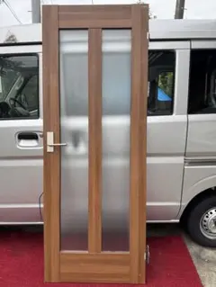 WOODONE 인테리어 도어 힌지 도어 조명 패널 (레버 손잡이 포함), 우드 그레인 브라운