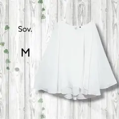 ソブ　Sov.　シフォンケープブラウス　とろみ　ドレープ　無地　内側ノースリーブのサムネイル