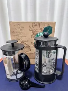 デンマーク製　スターバックス　bodum ミルクフローサー＆コーヒープレスセットのサムネイル