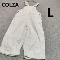 COLZA コルザ コットン100% ホワイト サロペット オーバーオール L