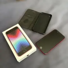 Apple iPhone SE (赤) 本体 + 箱 + カバー