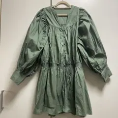 グリーン チュニック シャツのサムネイル
