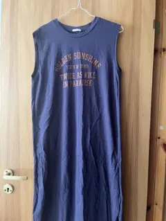 GU ノースリーブロングワンピース ダークパープル　Mサイズ