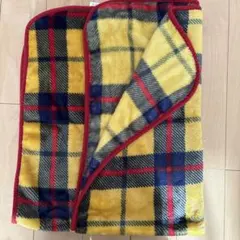 チェック柄ブランケット イエロー レッド