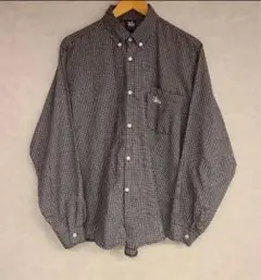 USA製　紺タグ　OLD STUSSY 超希少！黒ピンチェックシャツ