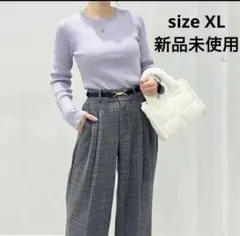 新品❤️GU リブボタンスリーブセーター XL ニットトップス　パープル
