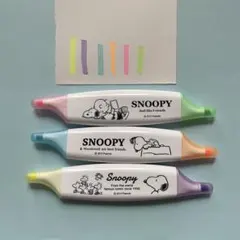 スヌーピー 蛍光 ツインマーカー 3本セット