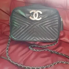 CHANEL デカココ ブラック キルティング ショルダーバッグ