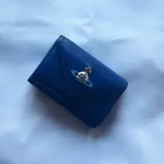 青色 三つ折り財布 ヴィヴィアン　メンズ　レディース　ユニセックス