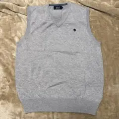 POLO ニットベスト グレー Lサイズ
