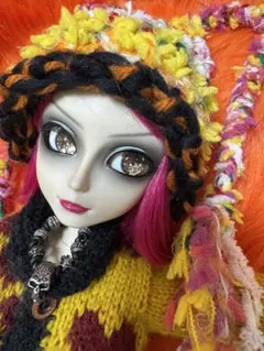 テヤンドールサイズ【カラフルロングコードニット帽】 - メルカリ