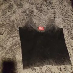 DIESEL リブ編みキャミソール グレー