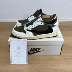 Travis Scott AirJordan1Low Reverse Olive
