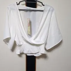 ホワイト ポリエステル トップス サイズ1