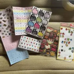 平成シール　当時物かわいい動物・食べ物ステッカーセット