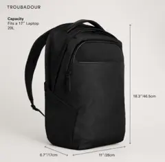 TROUBADOUR トルバドール　バックパック リュック ブラック