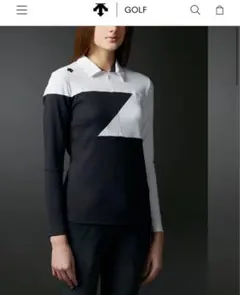 デサント　ゴルフウェア　Lサイズ　ラッフルスリーブシャツ デサント ゴルフウェア Lサイズ ラッフルスリーブシャツ - メルカリ