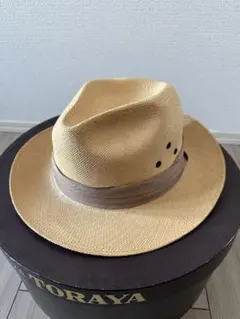 アンティーク　本パナマ帽　ハット　帽子　ヴィンテージ　レトロ　おすすめ品　美品 アンティーク 昭和初期 パナマ帽 カンカン帽 ROYAL PANAMA
