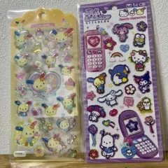 国内正規品　平成はっぴーフォン　ドロップジェリーシール　キティ　ウサハナ　シール