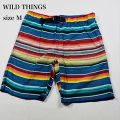 美品 WILD THINGS マルチストライプ ショーツ メンズM ウエストゴムのサムネイル