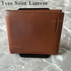 YSL・未使用✨二つ折り財布 メンズ ブラウン 本革 ヴィンテージ 2026年最新】イブサンローラン 財布 二つ折りの人気アイテム - メルカリ
