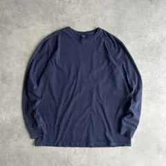 90s〜00s ポロバイラルフローレン 無地ロンT ポニー刺繍