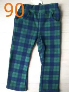 ９０★PATAGON★裏シャギー★チェック柄あったかパンツ★長ズボン★新品