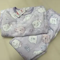 薄紫色 クマ柄 パジャマ 上下セット 100cm