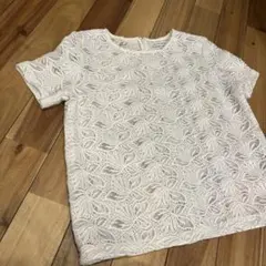 【美品】AZUL BY MOUSSY レース 半袖 トップス ホワイト Sのサムネイル