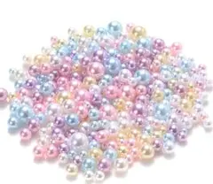 【新品】カラフル 樹脂パールビーズ 200個