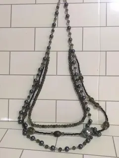 ロング3連ネックレス