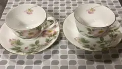 ノリタケ カップ＆ソーサー セット 花柄 レトロ