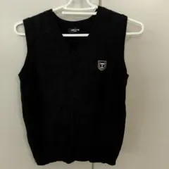 COMME CA ISM ブラック Vネックベスト