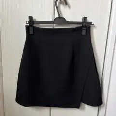 Louere インナーパンツ付ラップ風ミニスカート　ブラック　Mサイズ