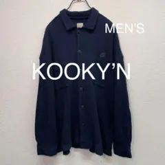★KOOKY’N クーキー ネイビーのコットンシャツ