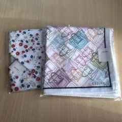 CELINE セリーヌ　花柄 バッグ柄　ハンカチ　ミニスカーフ セット売り