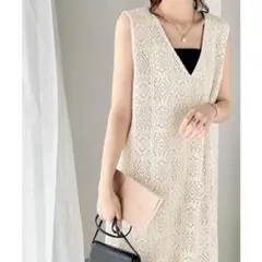 クラシカルエルフ2wayパネルレースジャンパースカートロングワンピース