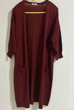 COLZA バーガンディ カーディガン Mサイズ