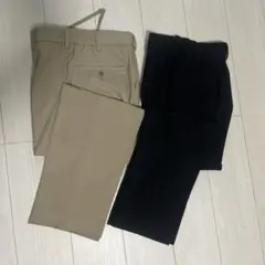 ユニクロ【美品】タックワイドパンツ Sサイズ 2着セット